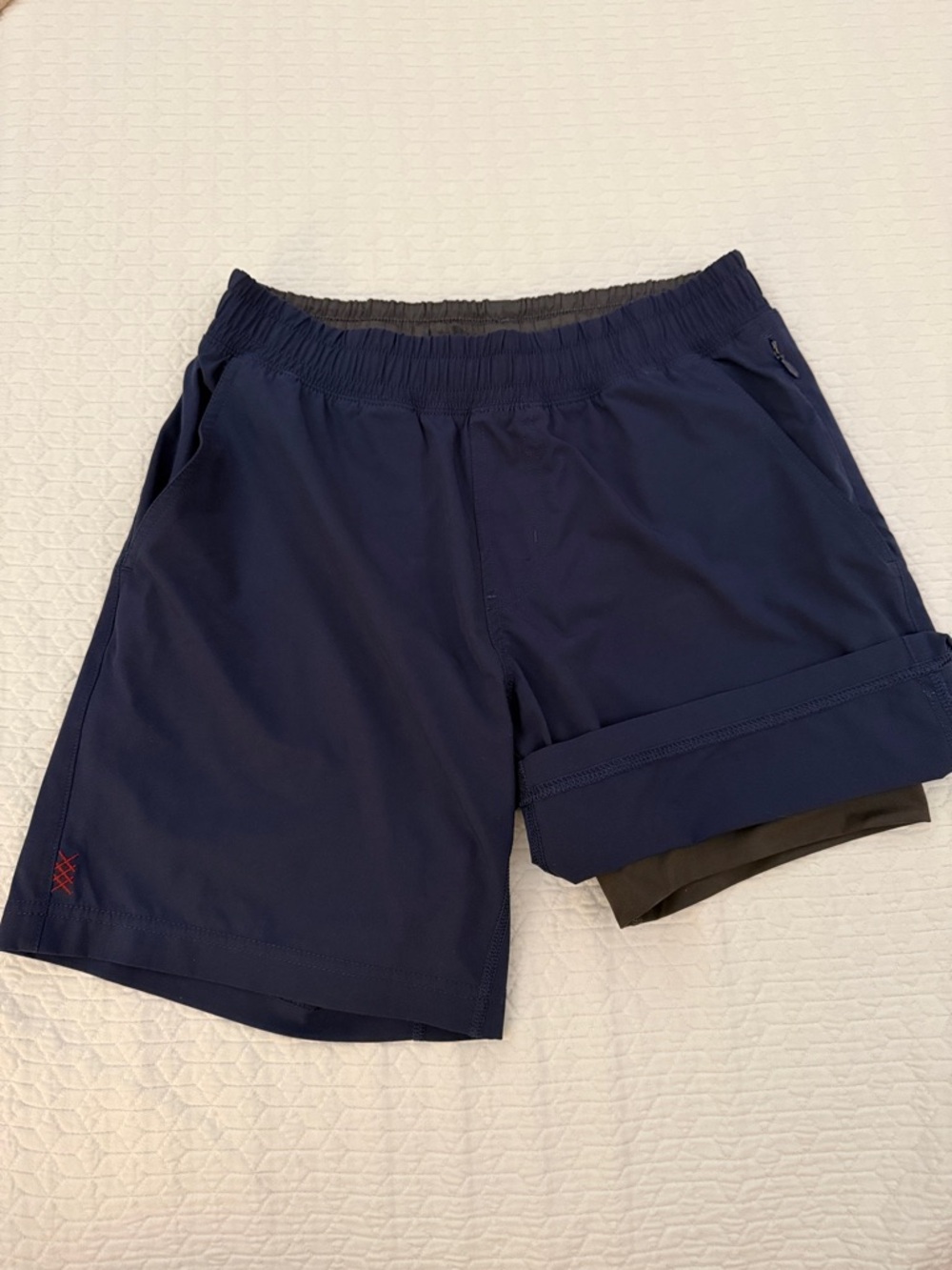 Rhône Men's Navy Athletic Shorts with Liner - S